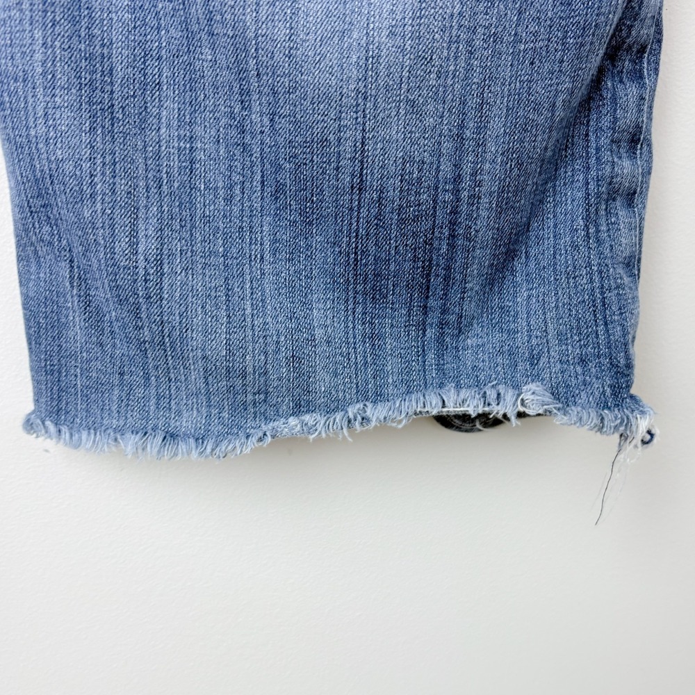 BKE Buckle‎ Tyler Straight Distressed Denim Jeans Mens 40S Blue Thick Stitch Y2K - Picture 9 of 14